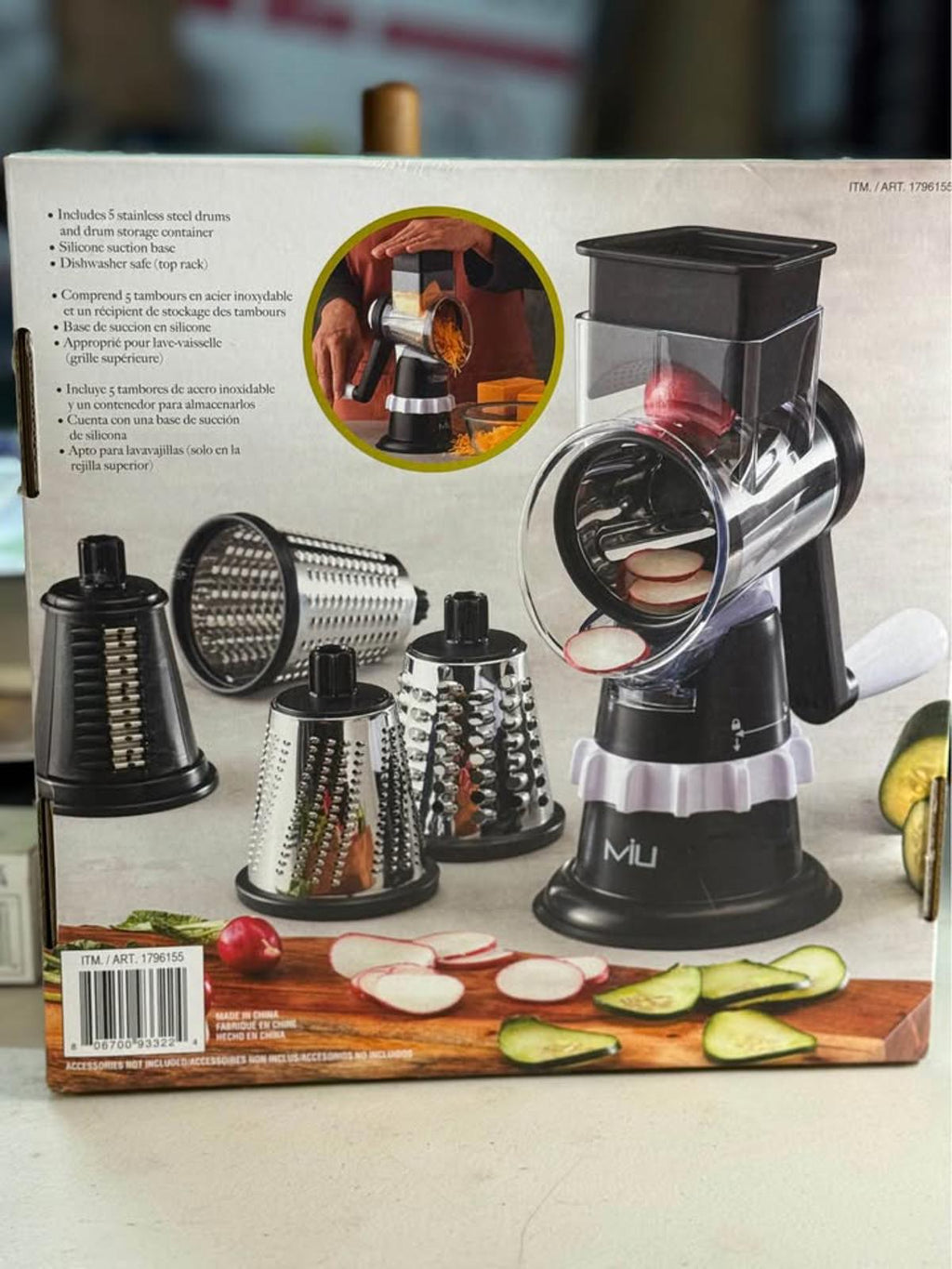 MIU Rotary Food Grater with 5 Drums