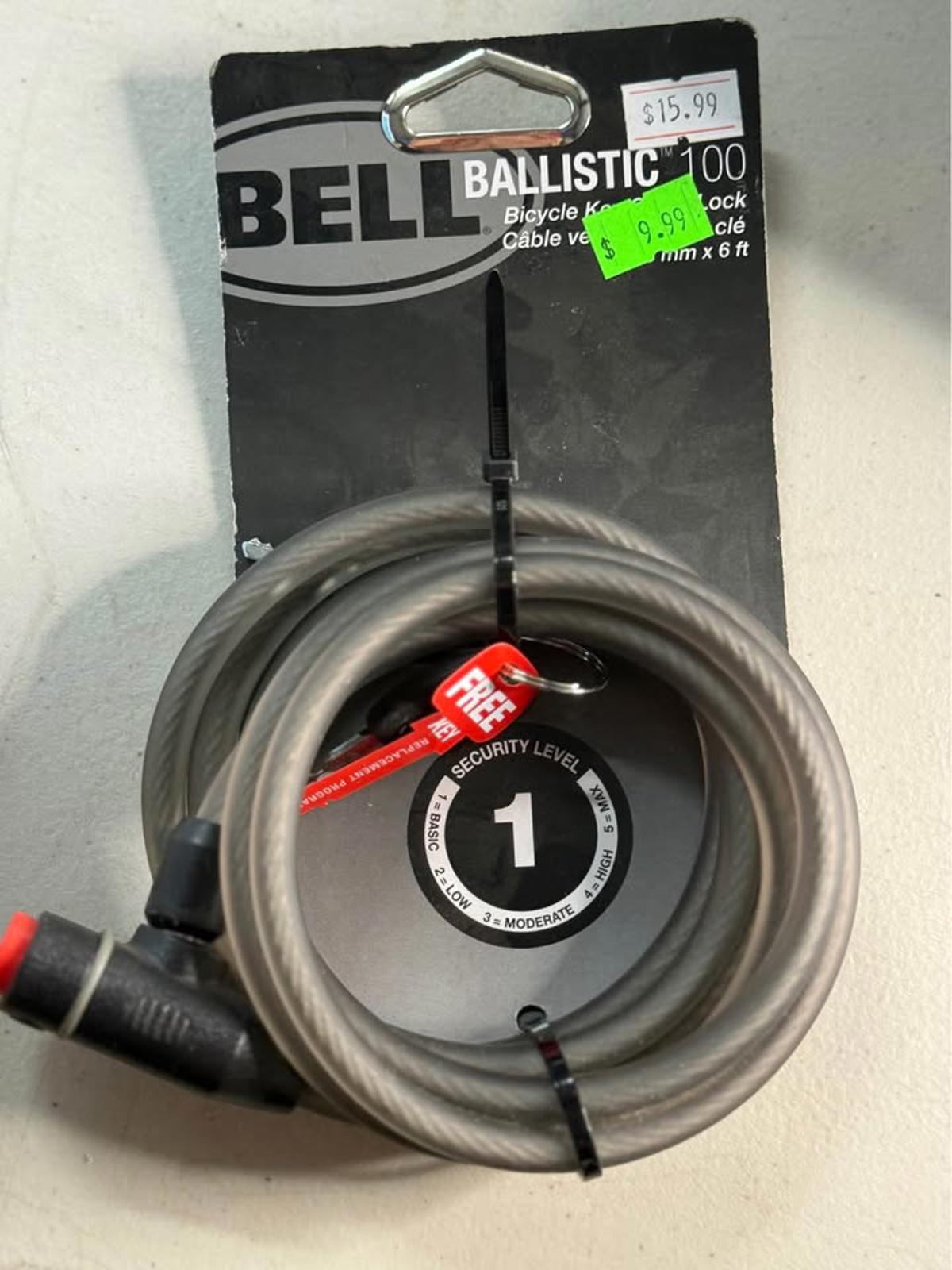 BELL BALLISTIC Bicycle Cable Lock 6 ft