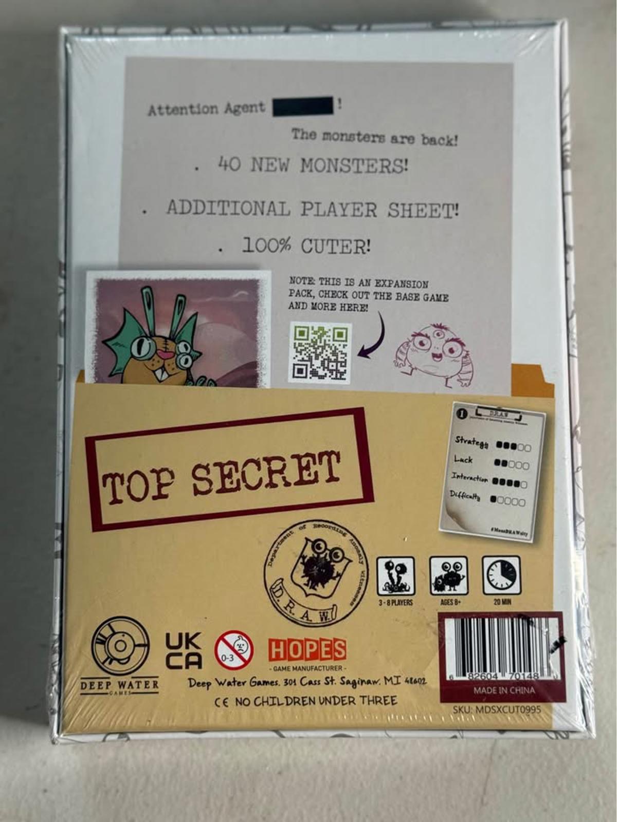 Deep Water Games MonsDRAWsity Cute Creatures Expansion Pack Board Game