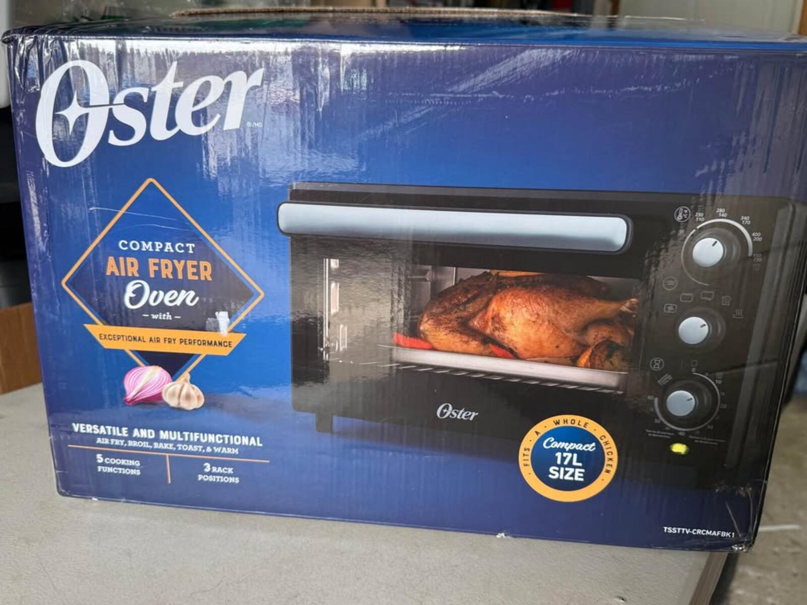 Oster Compact Air Fryer Oven 17L, 5 Cooking Functions