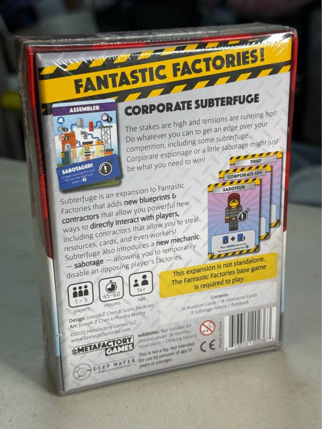Fantastic Factories Subterfuge Expansion board game