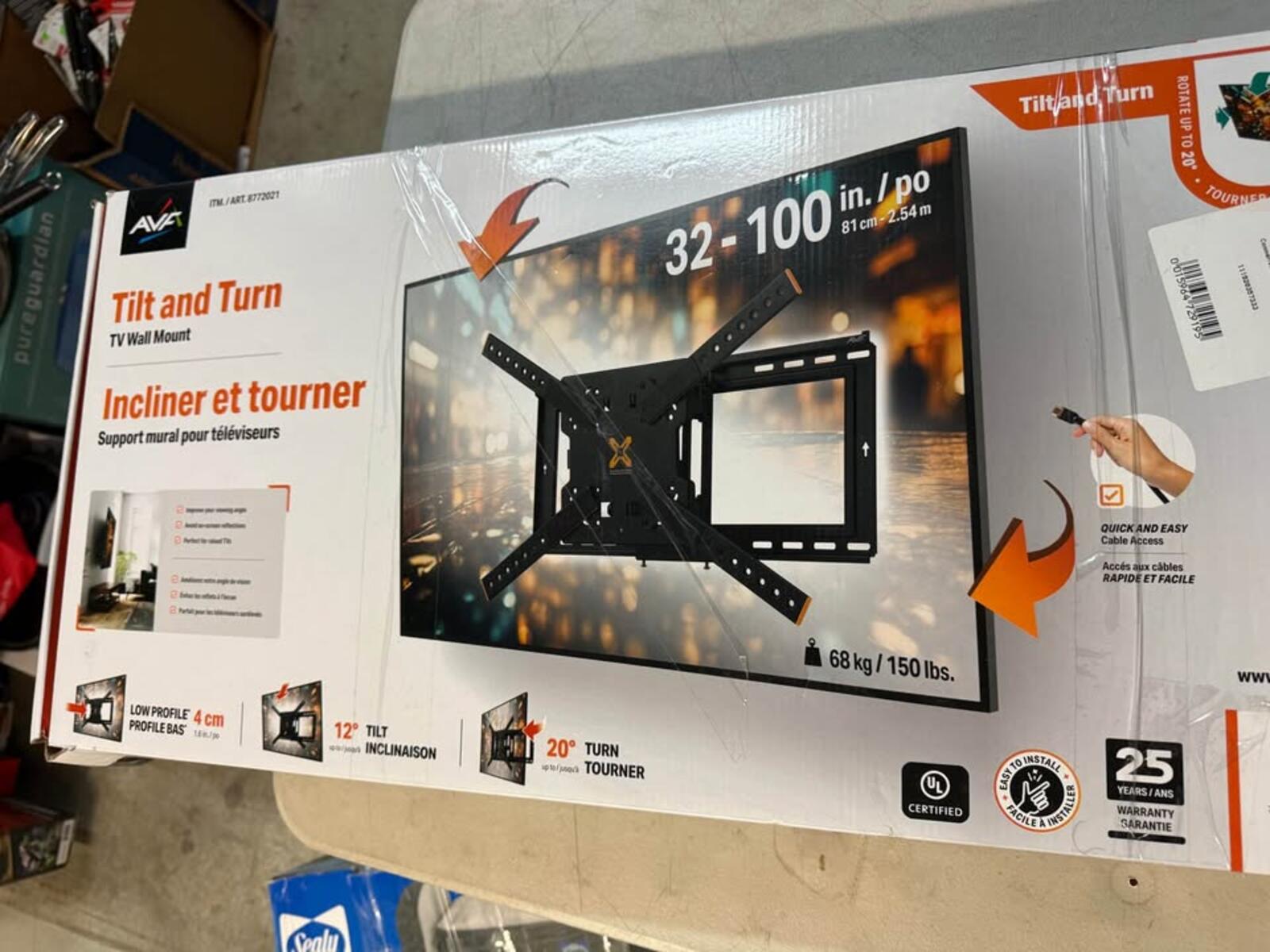 AVA Tilt and Turn TV Wall Mount 32-100 inch 150 lbs