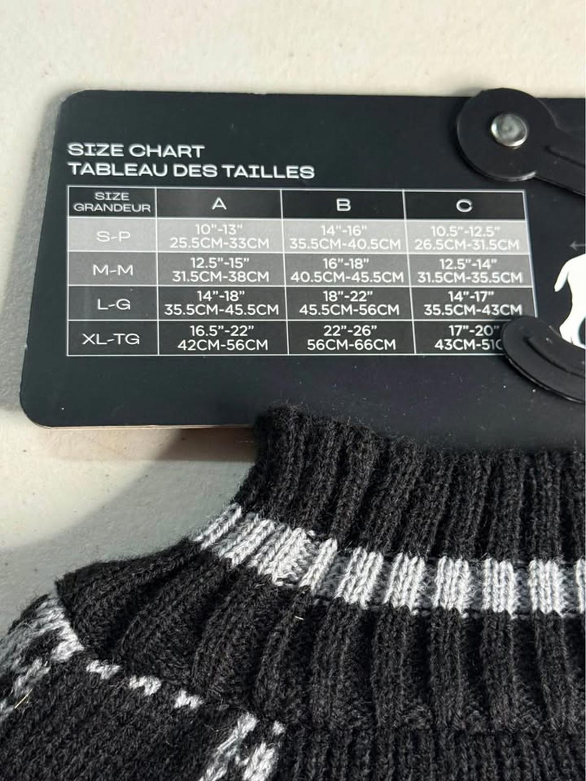 ONEPAW New Black Gray Checkered Dog Sweater with Tags