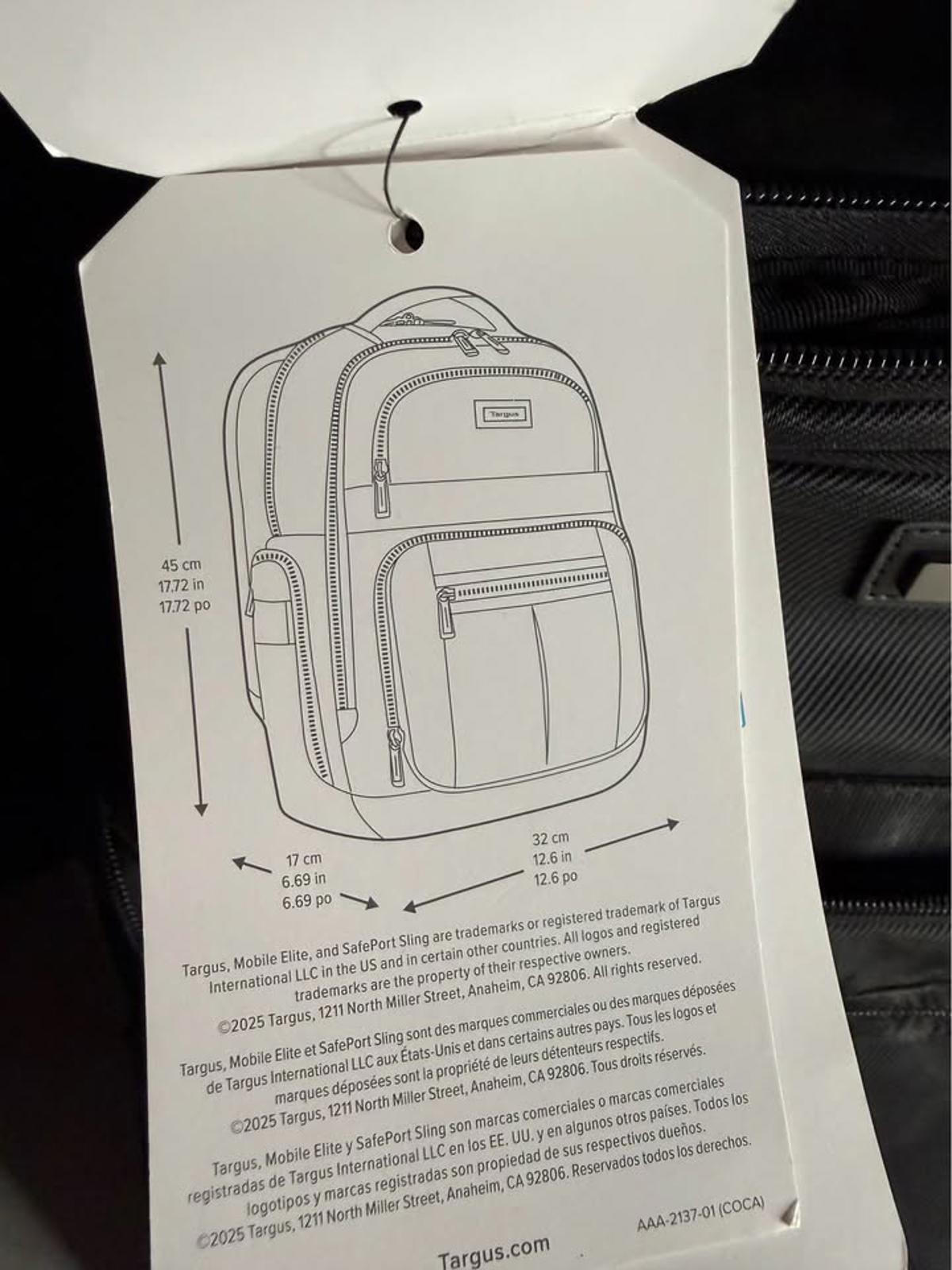 New Targus Mobile Elite Laptop Backpack