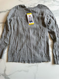 Tommy Hilfiger Light Gray Cable Knit Sweater