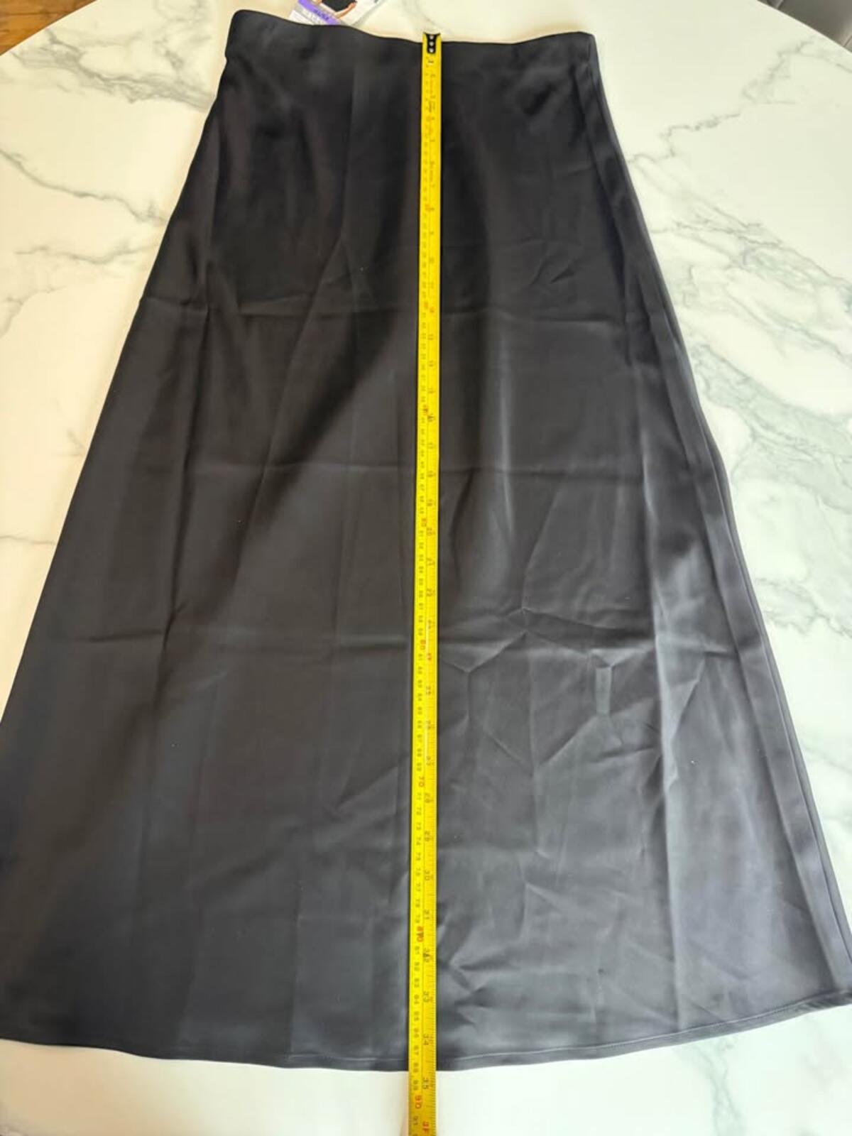 matty m black satin skirt XS