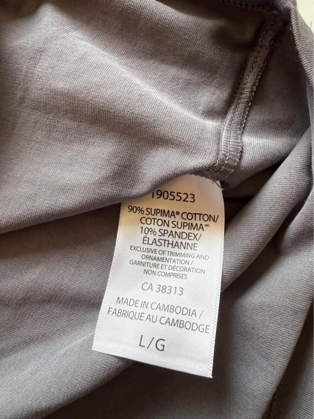ROUGH DRESS Grey Long Sleeve T-Shirt Large