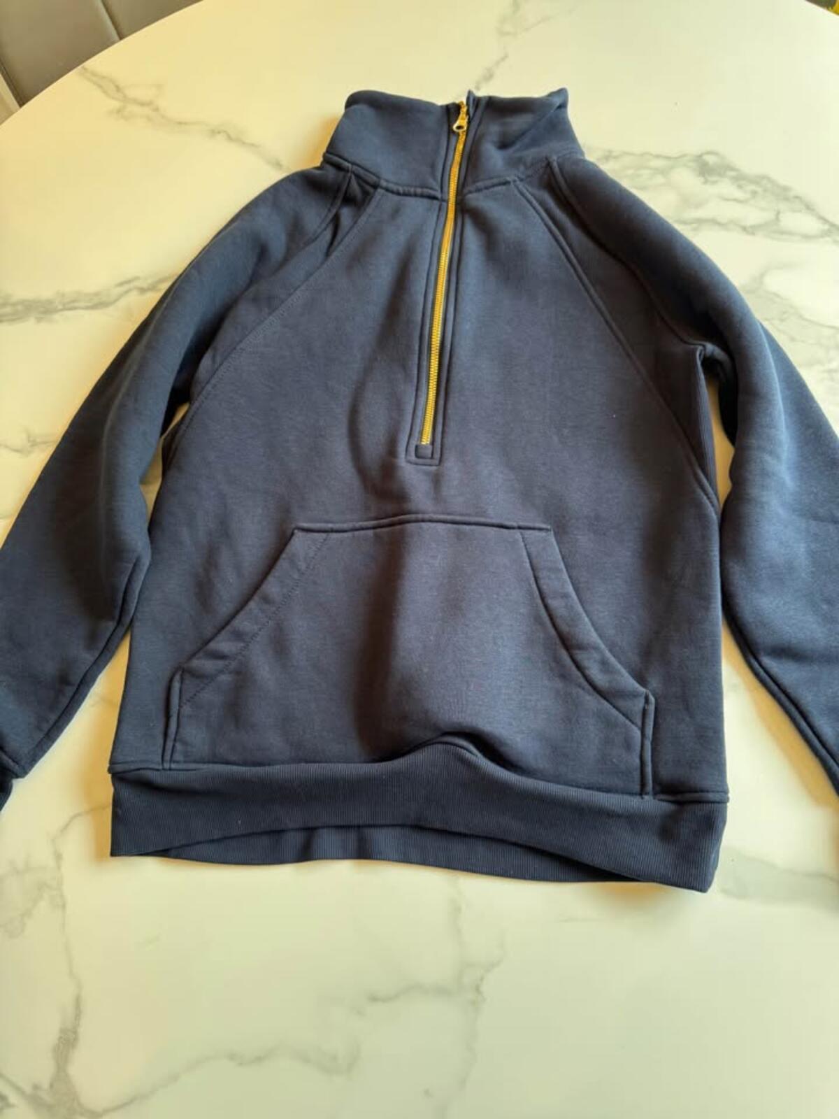 Danskin Navy Quarter-Zip Pullover XS/TP