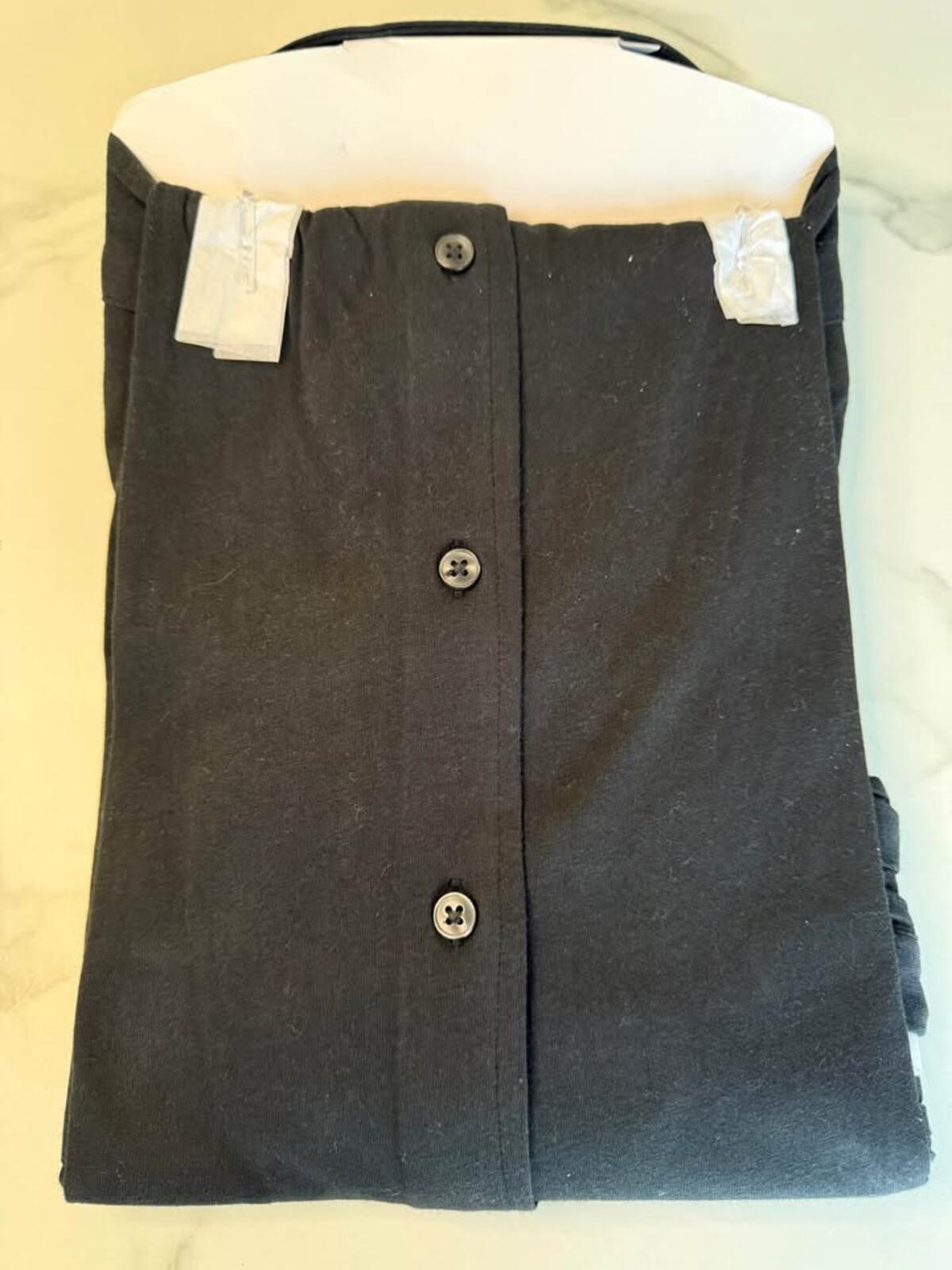 Victor Emmanuel Black Stretch Long Sleeve Shirt