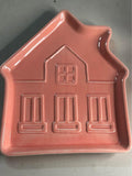 Holiday Time Pink House Platter