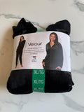 black BOW Velour Hoodie & Jogger Set XL/TG