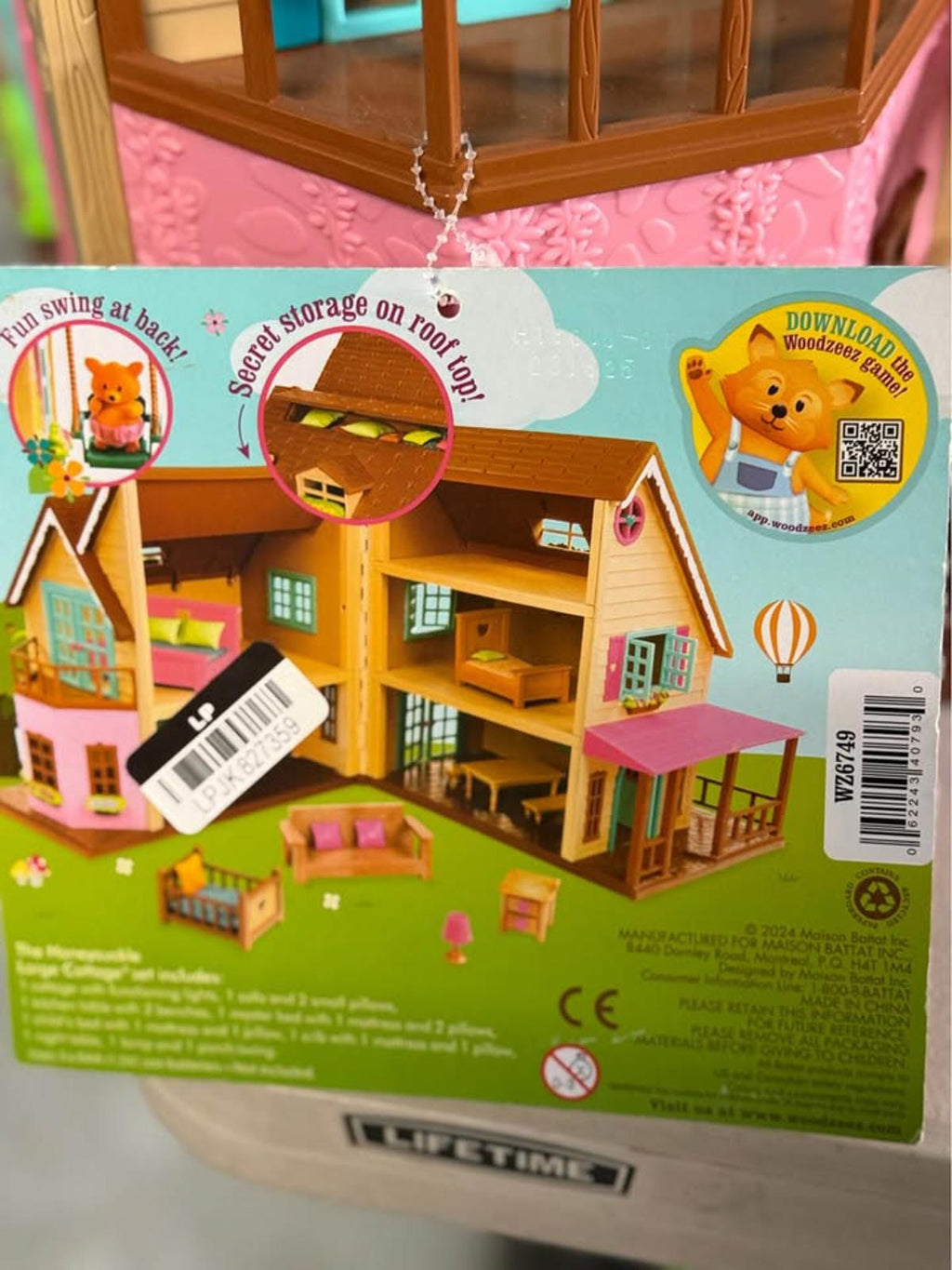 Lil Woodzeez Honeysuckle Hillside Cottage Dollhouse with Lights