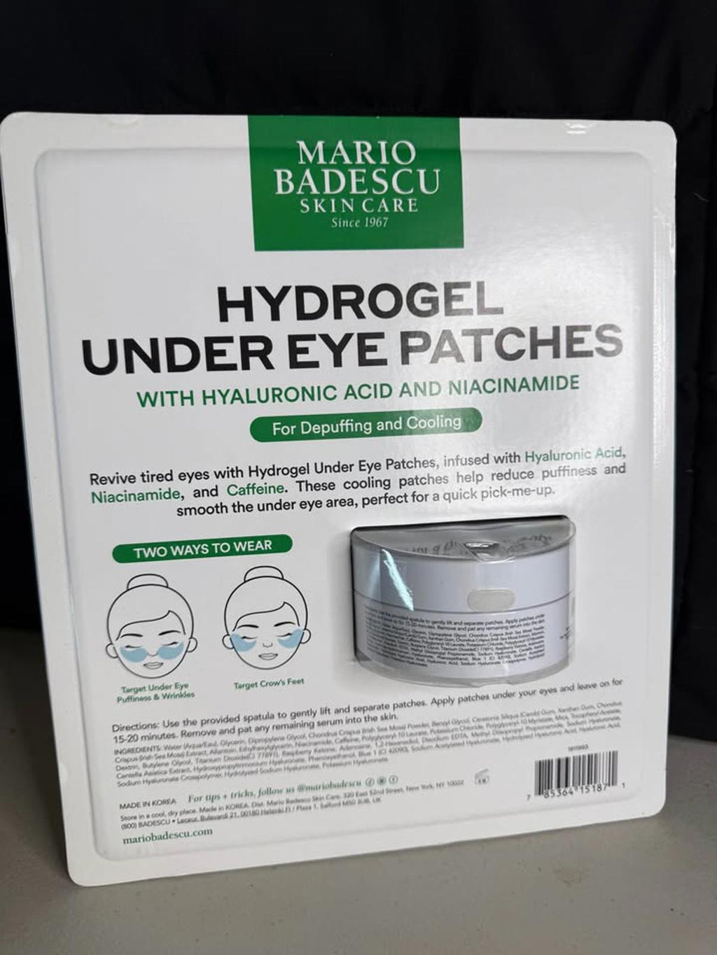 Mario Badescu Hydrogel Under Eye Patches 60 Patches