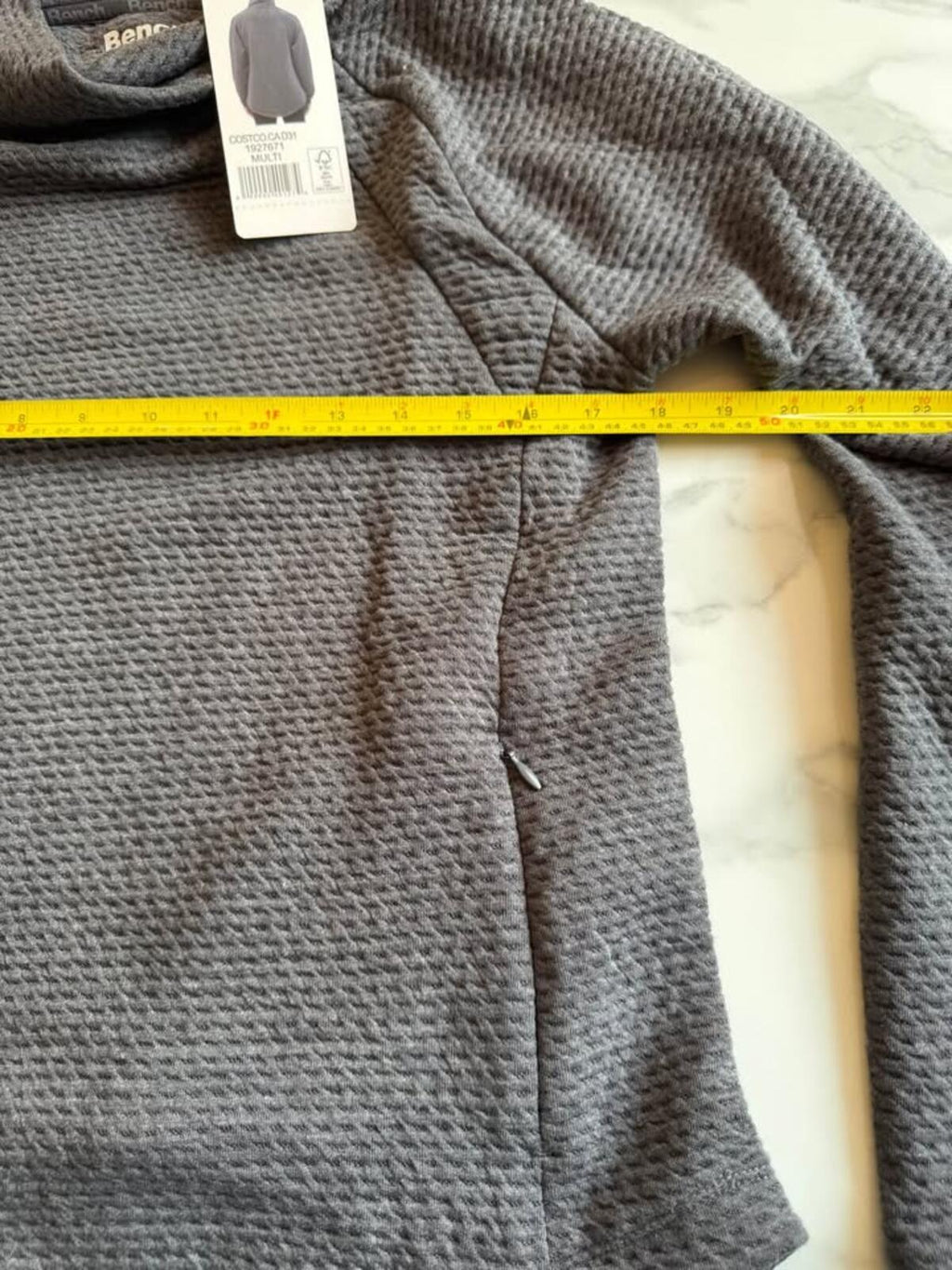 Bench. Waffle Knit High Neck Top XS/TP