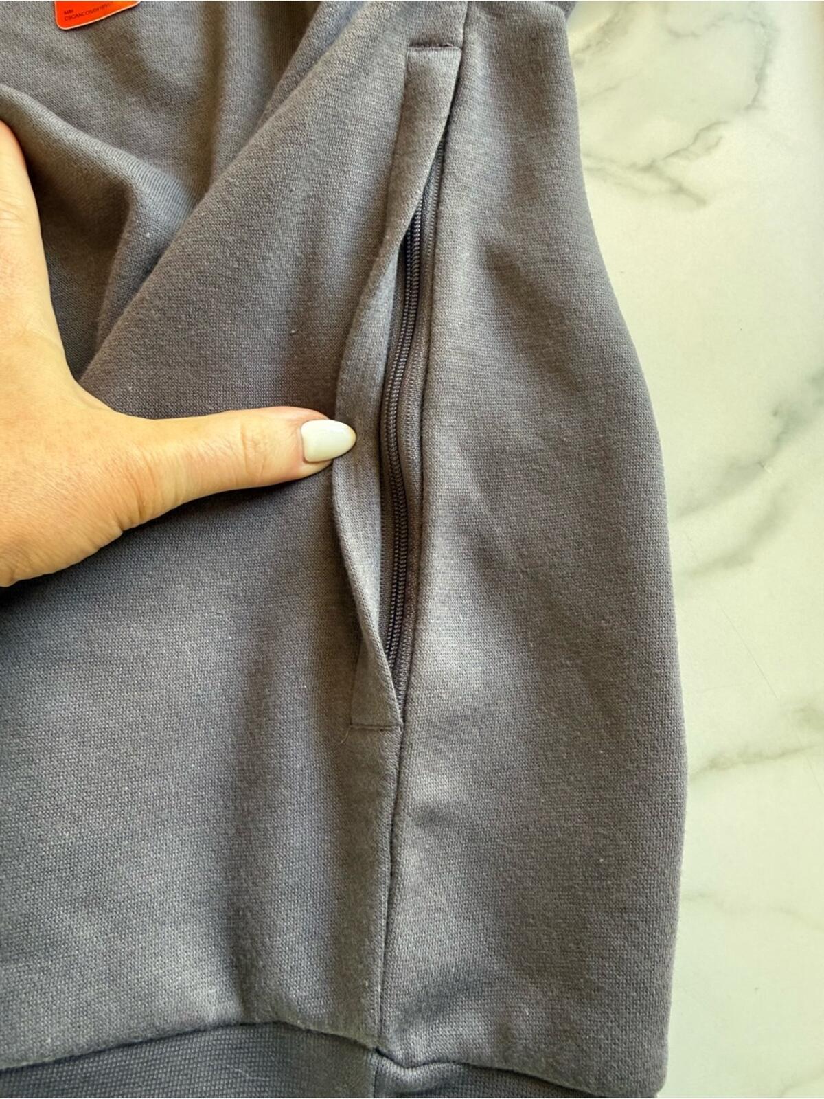 adidas Gray Quarter-Zip Pullover with White Logo