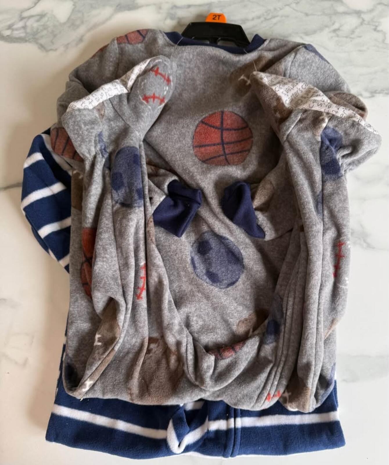 Carter's 2T Fleece Football Sports Sleep and Play Outfits