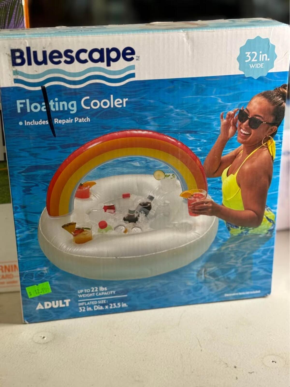 Bluescape Floating Cooler Rainbow 32 inch