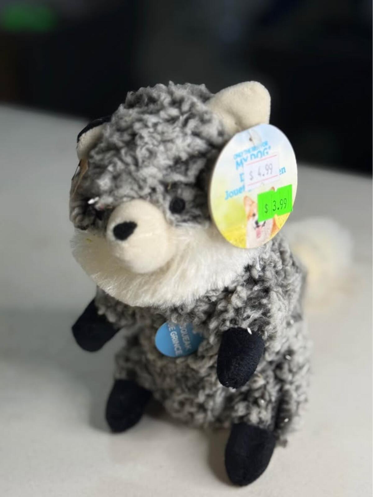 New My Dog Squeaky Fox Plush Toy