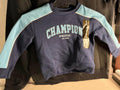 Champion Kids Sweatshirt Sweatpants Tee Set Navy Blue Light Blue Size 3