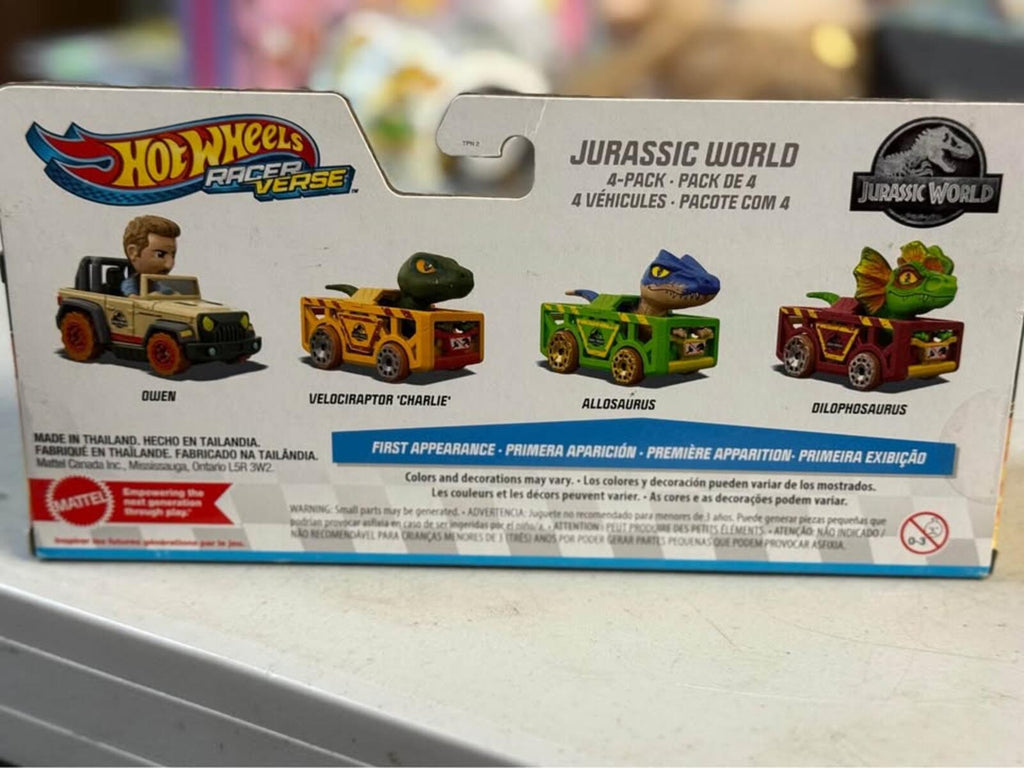 Hot Wheels RacerVerse Jurassic World 4-Pack