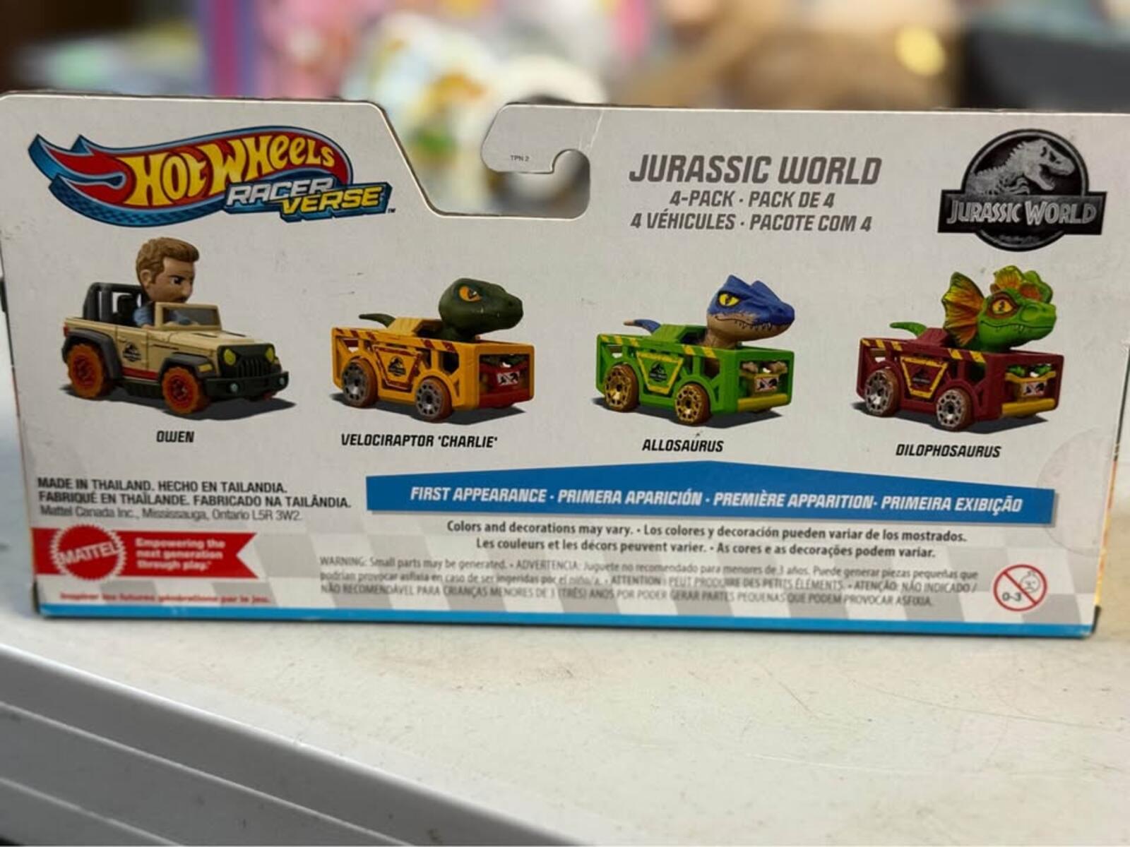 Hot Wheels RacerVerse Jurassic World 4-Pack