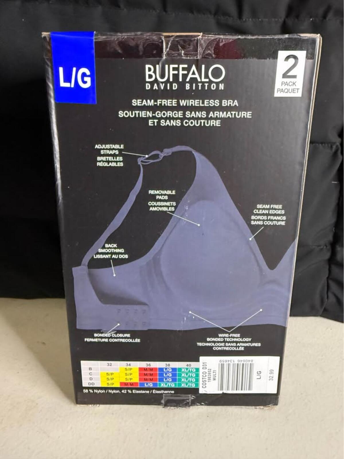 Buffalo David Bitton Wireless Bras L/G 2-Pack
