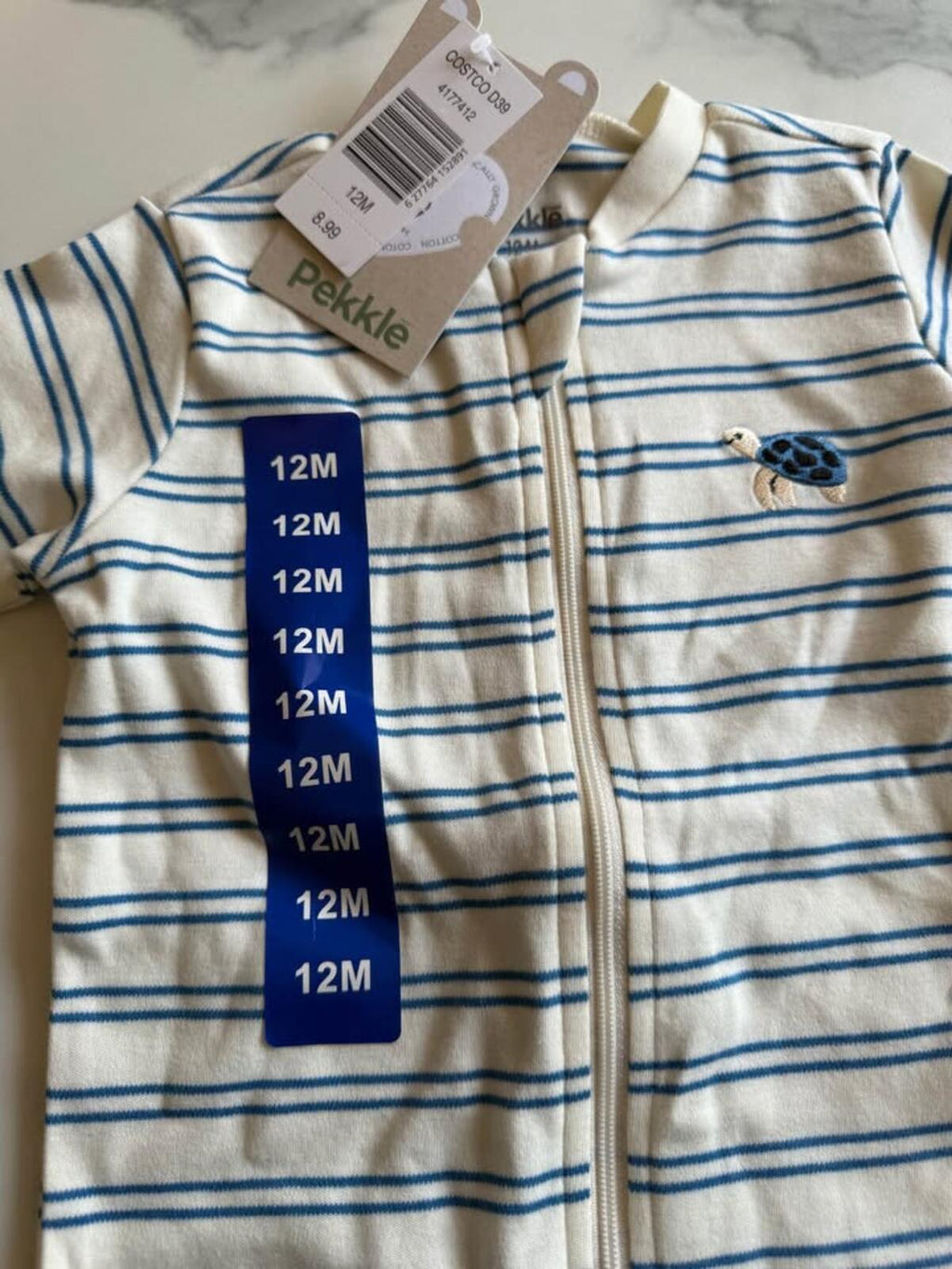 Pekkle Baby Footed Sleeper 12M