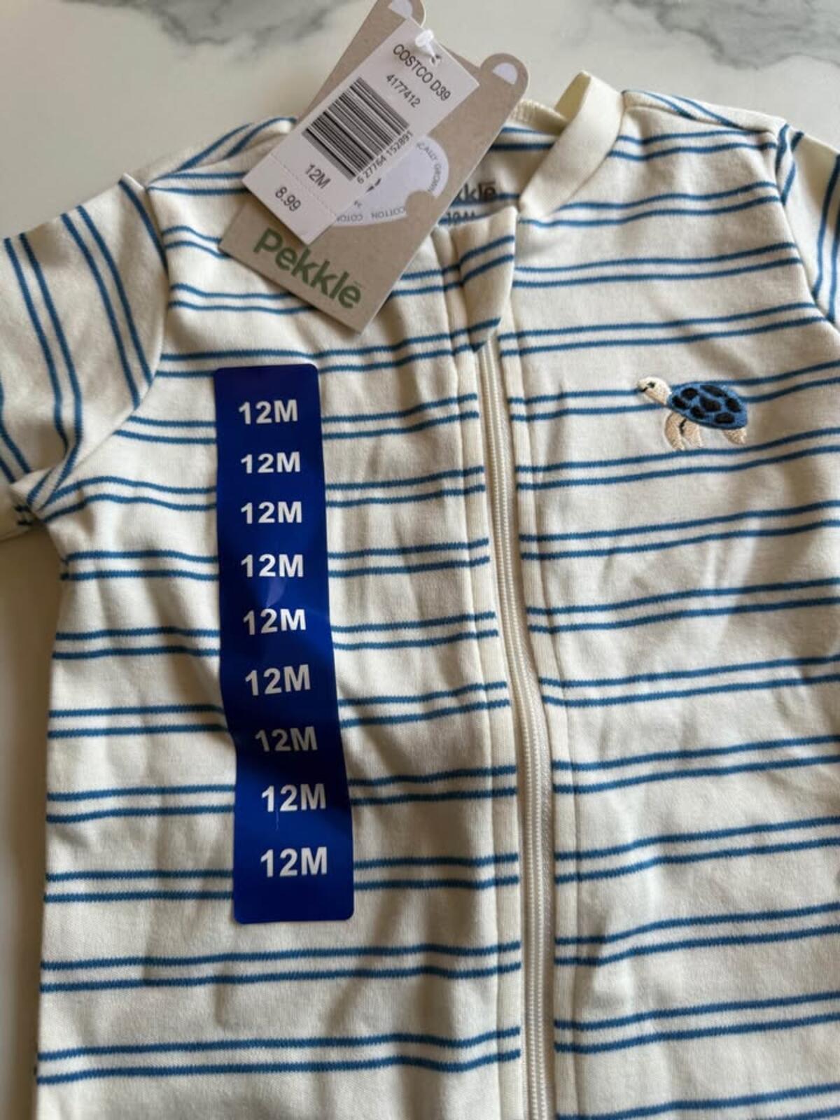 Pekkle Baby Footed Sleeper 12M