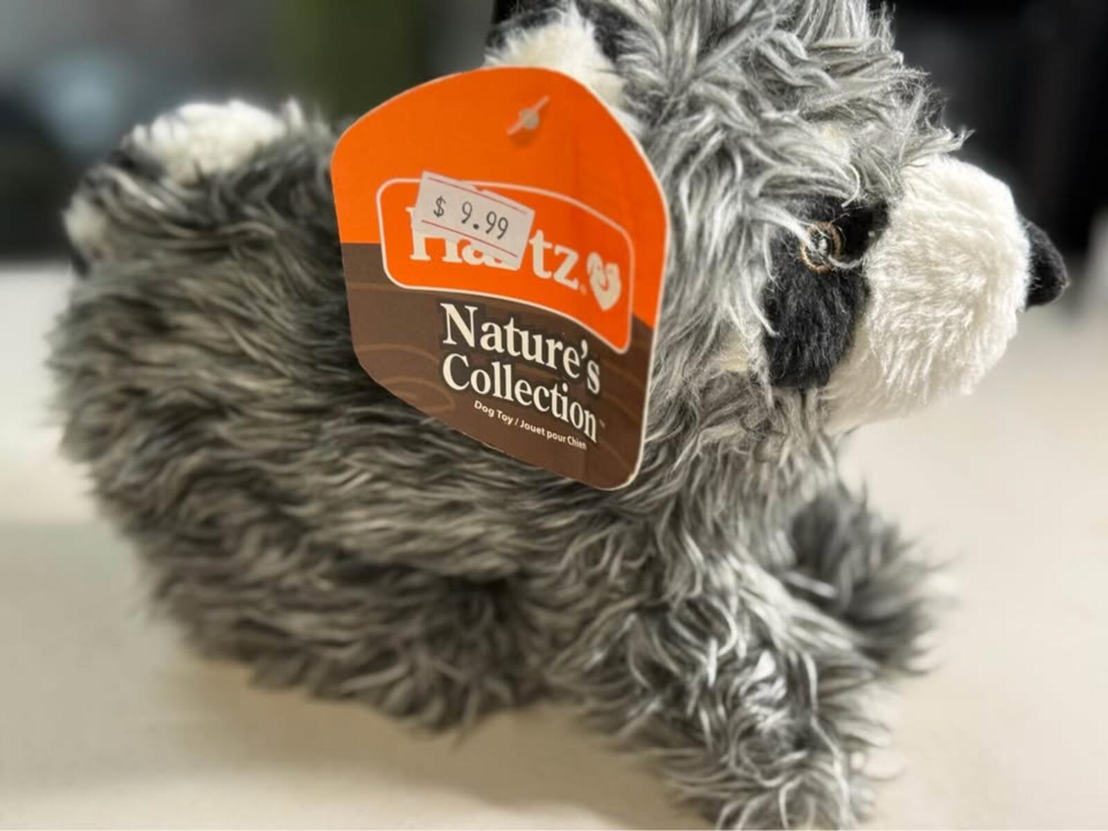 Hartz Nature's Collection Plush Raccoon Dog Toy