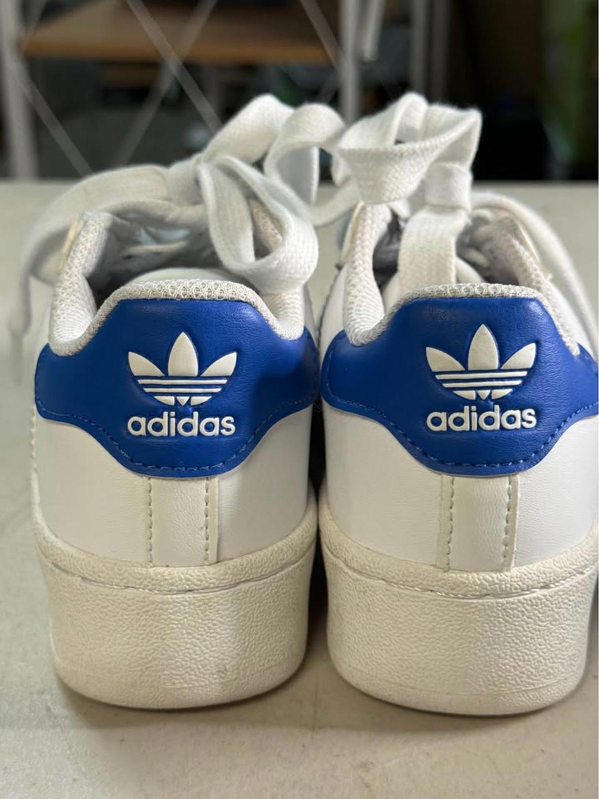 Adidas Superstar White Blue Sneakers kids size 13
