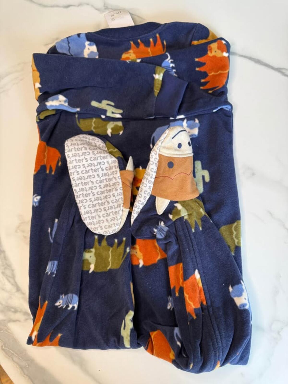 Carter's 2T Baby Footed Sleeper Pajama Animal Print