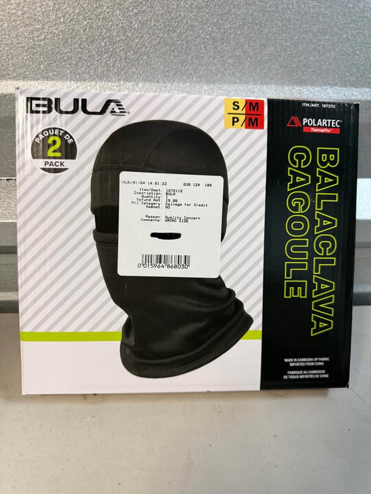 BULA Polartec Thermal Pro Balaclava 2 Pack S/M