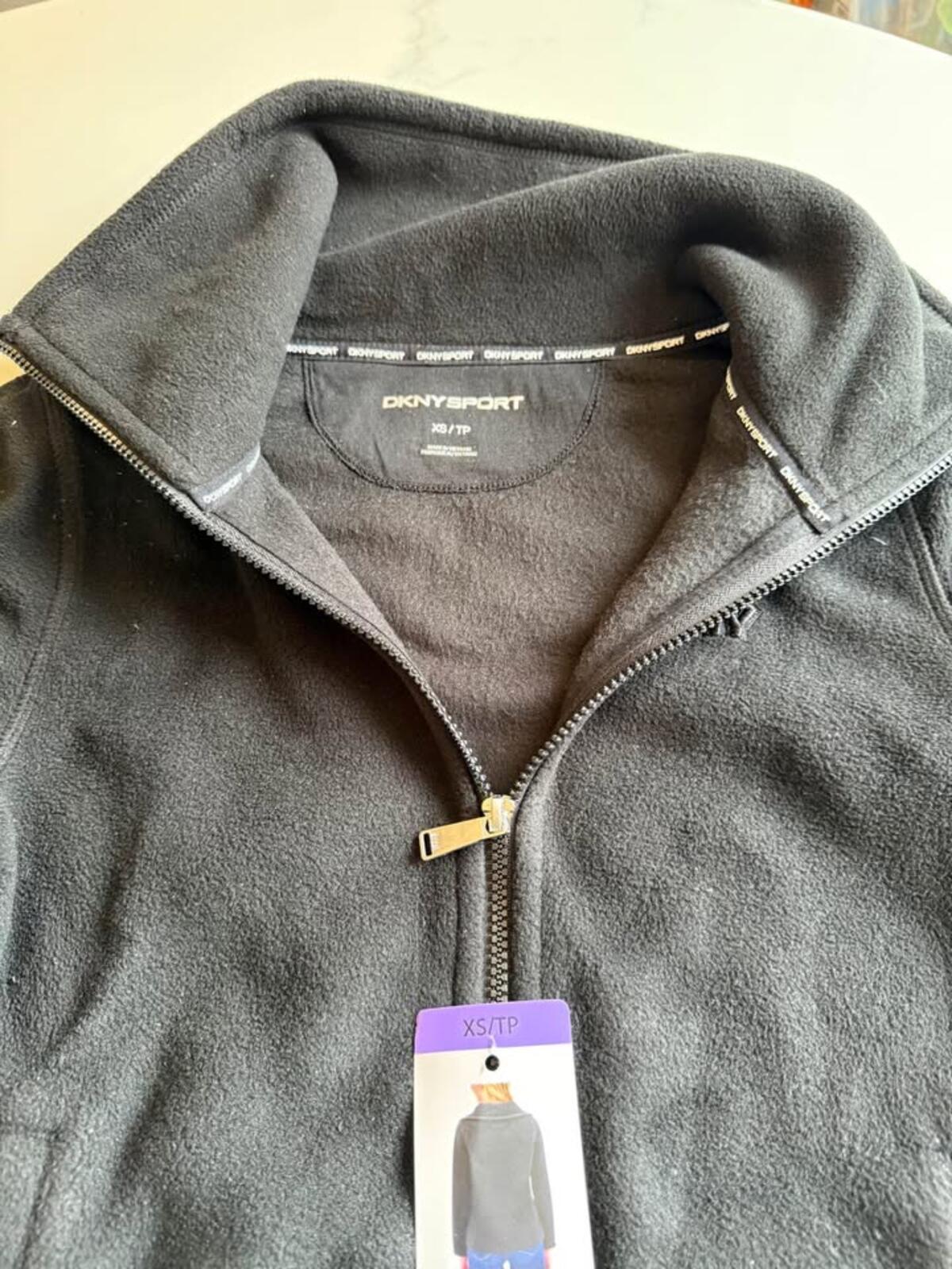 DKNY Sport Black Fleece Jacket XS/TP
