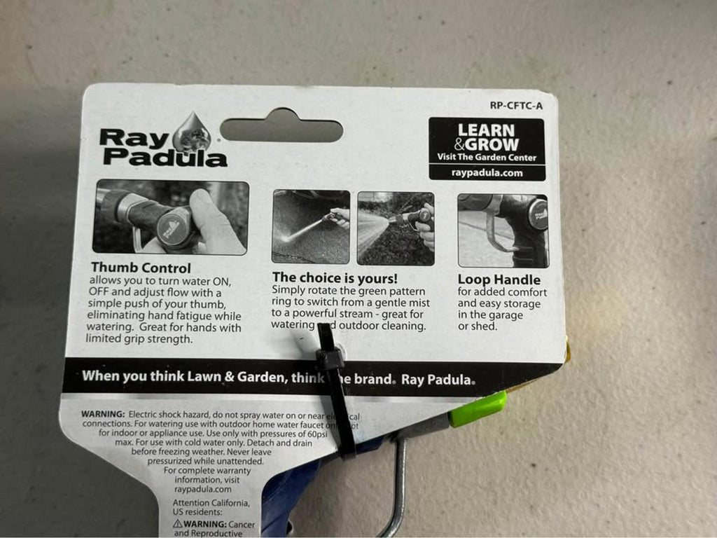 Ray Padula Thumb Control Metal Adjustable Nozzle