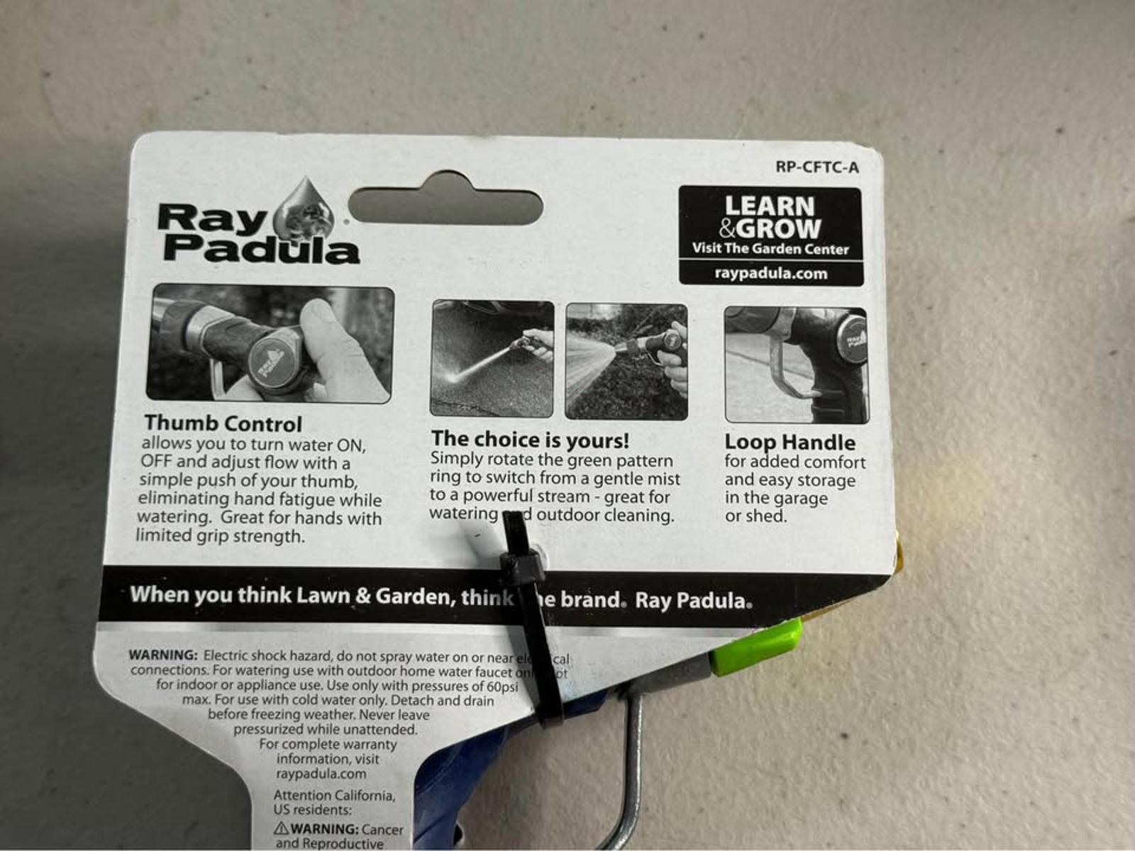 Ray Padula Thumb Control Metal Adjustable Nozzle