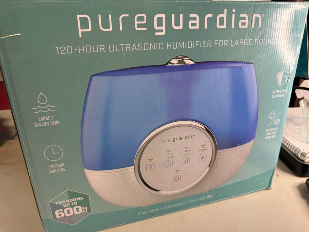 Pure Guardian 2 Gallon Ultrasonic Humidifier Cool Warm Mist