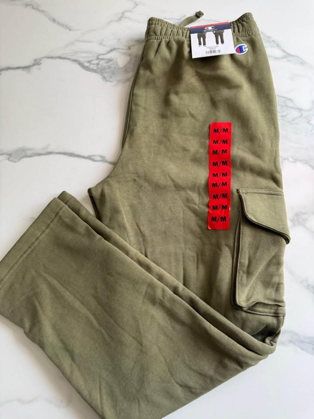 New Champion Olive Green Cargo Sweatpants M/M