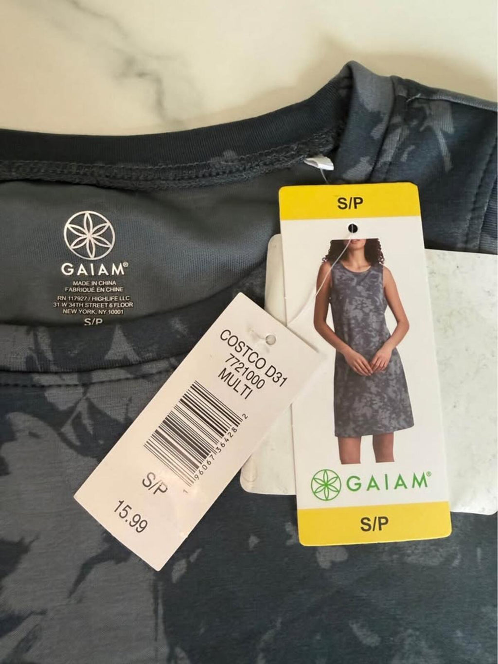 Gaiam NWT Sleeveless Floral Dress S/P