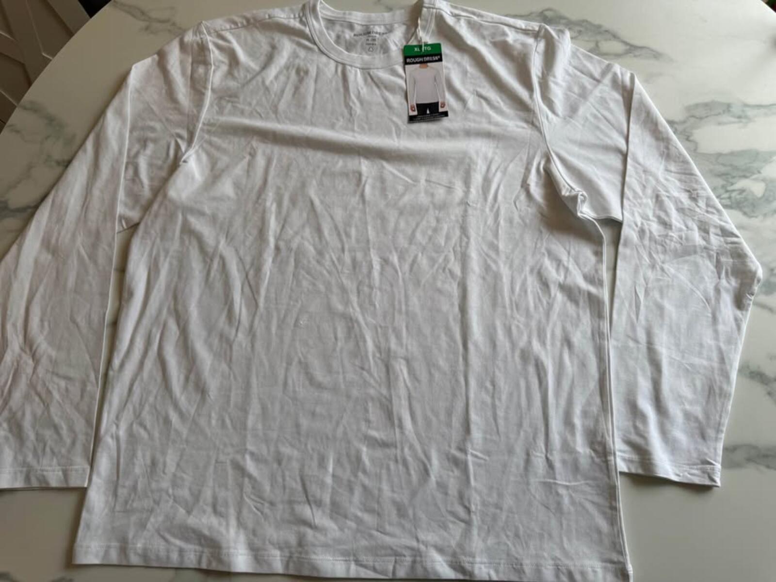 ROUGH DRESS White Long Sleeve T-Shirt XL/TG