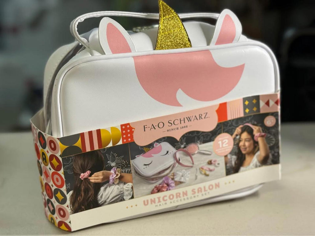 New FAO Schwarz Unicorn Salon Hair Accessory Set
