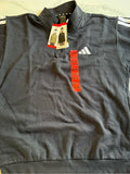 adidas Black Quarter-Zip Pullover with White Logo