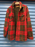 Realtree by Boston Traders red and black plaid sherpa lined flannel jacket Large