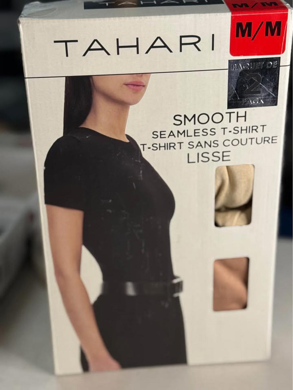 Tahari Smooth Seamless T-Shirts 2-Pack Medium