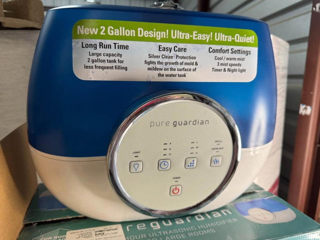 Pure Guardian 2 Gallon Ultrasonic Humidifier Cool Warm Mist
