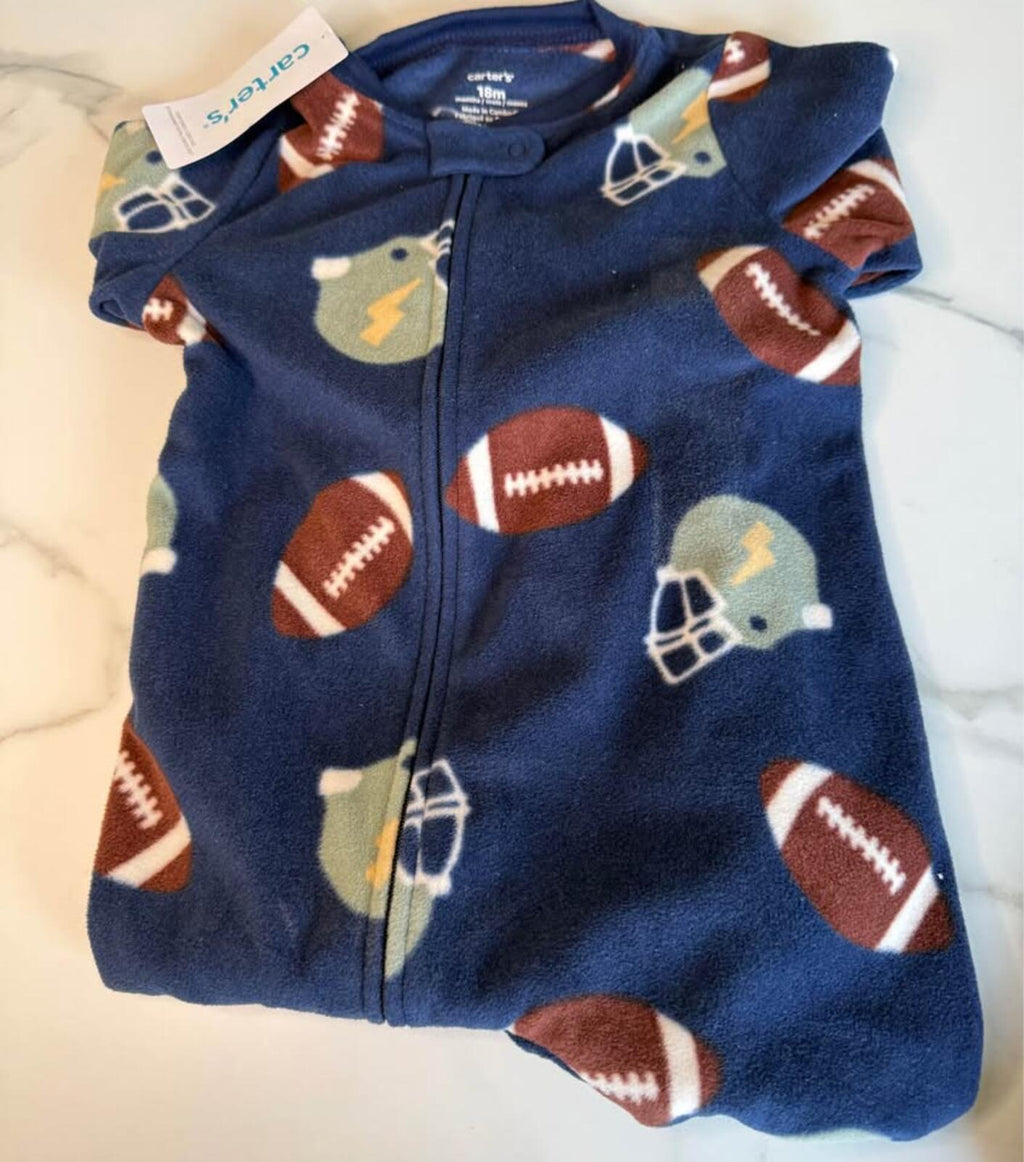 Carter's 18m Football Fleece Sleeper