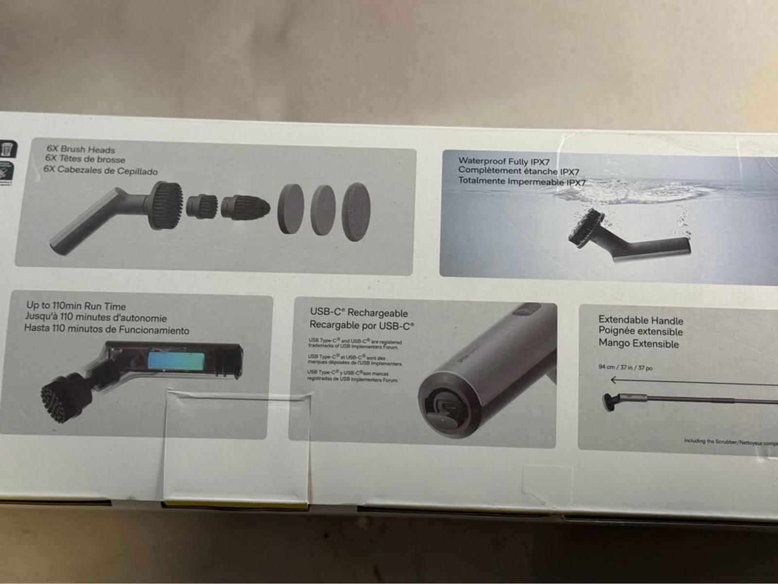 HOTO Cordless Spin Scrubber USB-C Extendable