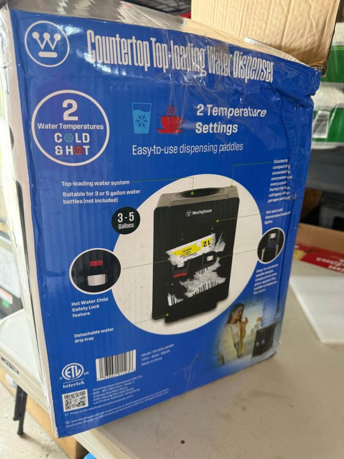Westinghouse Hot Cold Countertop Water Dispenser