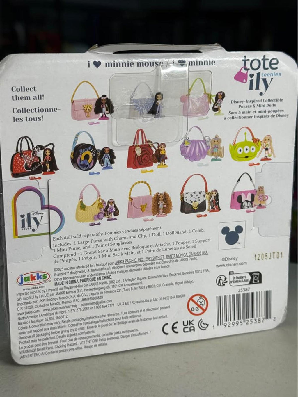 Disney iLY 4EVER tote teenies Minnie Mouse Mini Doll & Purse Set Series 1