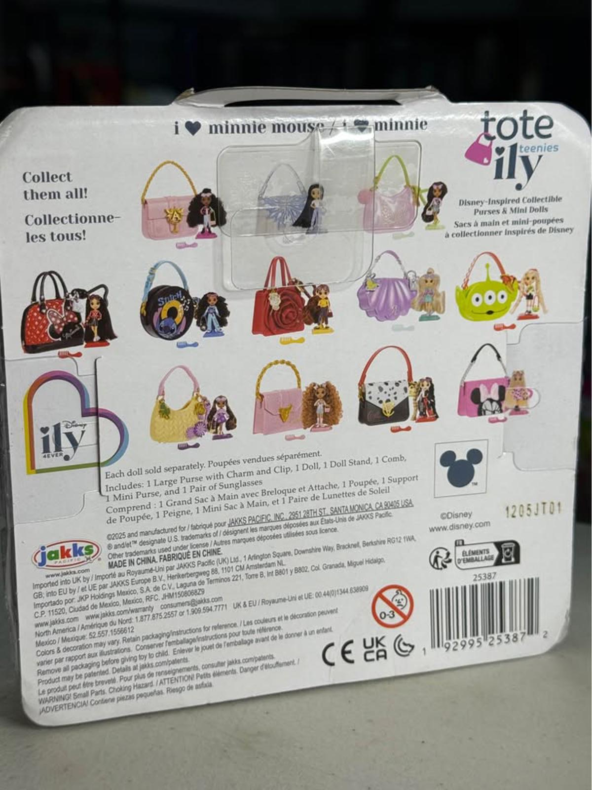 Disney iLY 4EVER tote teenies Minnie Mouse Mini Doll & Purse Set Series 1
