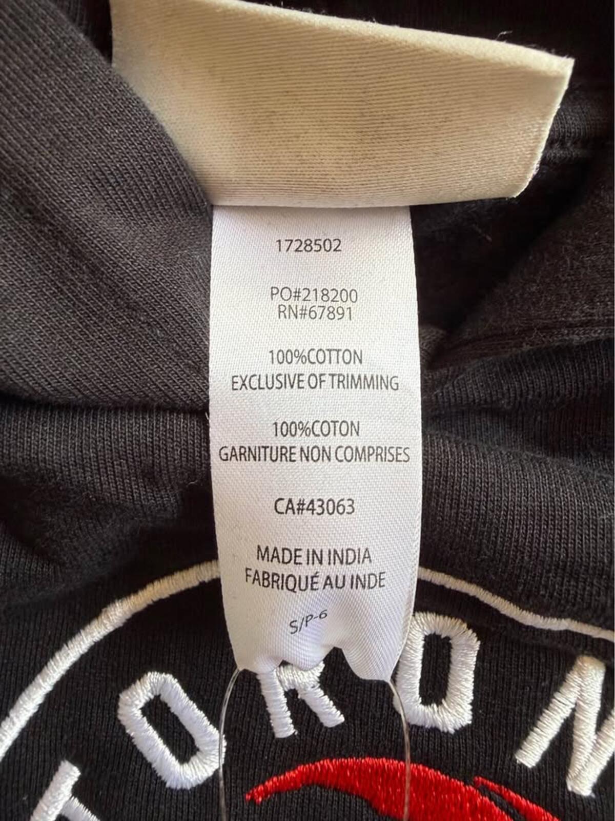 NBA Toronto Raptors Hoodie Size 6-7